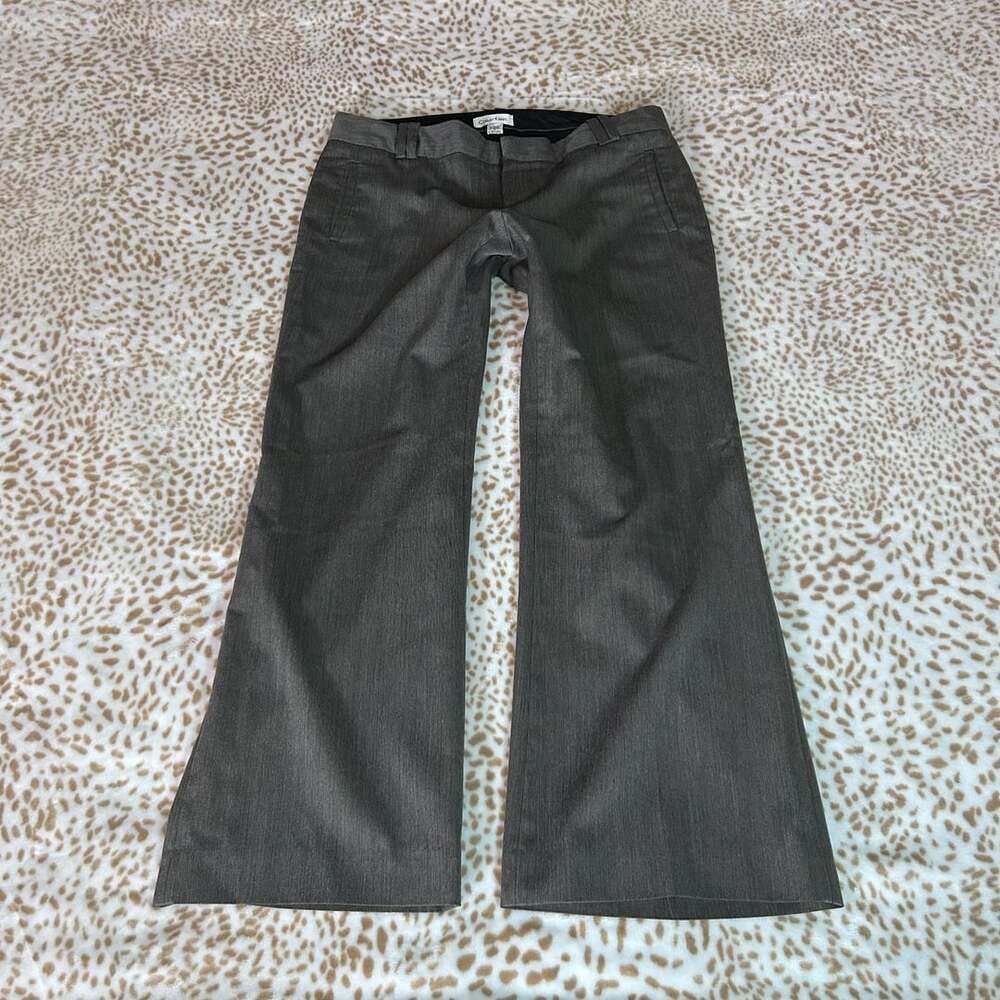 Calvin Klein Dress Pants Size 10 Gray Wide Leg